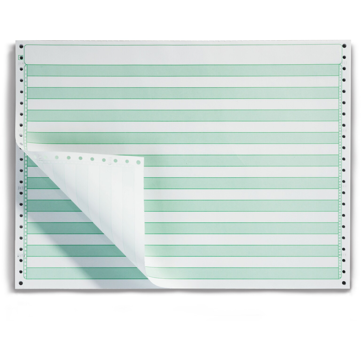 Staples® Green Bar Computer Paper, 14.875 x 11, 15 lbs., 100 Bright, 3500/Carton (25515/45115/177)