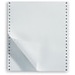 White Continuous Form Paper, 1-Part, 20 lb., 9-1/2x11", 2,500/Box, Recycled