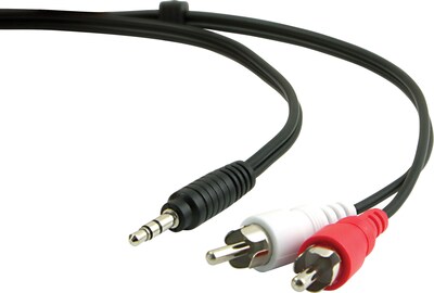 7 3.5mm to Dual RCA Y-Adapter, Black