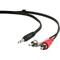 7 3.5mm to Dual RCA Y-Adapter, Black