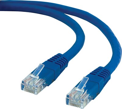 Staples 14' CAT5e Ethernet Networking Cable, Blue