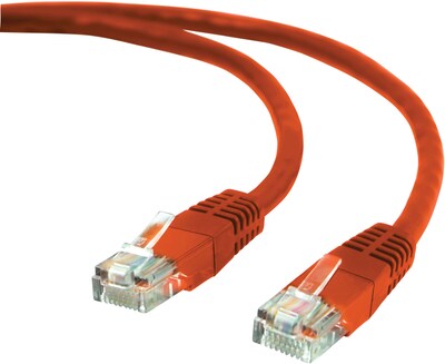 7 CAT 5e Ethernet Networking Cable, Red