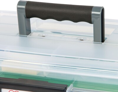 IRIS WeatherPro Portable File Box, Letter Size, Clear (110351)