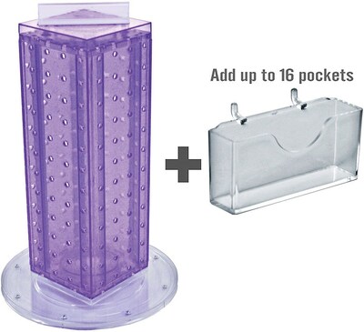 Azar Displays 13H x 4W x 4D Pegboard Counter Gift Card Holder Purple