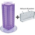 Azar Displays 13H x 4W x 4D Pegboard Counter Gift Card Holder Purple