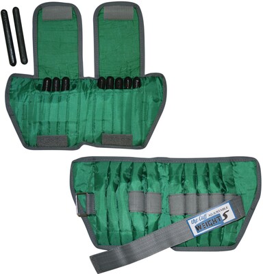 CanDo® Adjustable Ankle Weight; 5 lb, Green