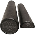 CanDo® 6 x 18 Half-Round Black Composite Foam Roller