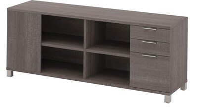 Bestar® Bark Gray Pro-Linea 3-Drw Credenza