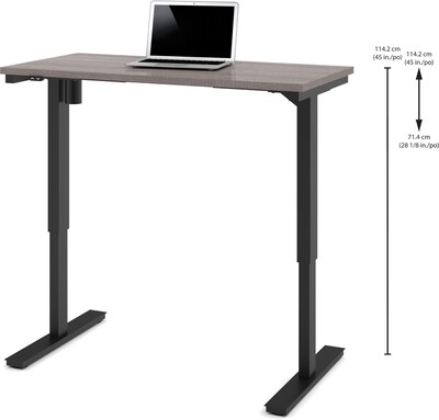 Bestar® Pro-Linea 24x48 Electric Height-Adjustable Table in Bark Gray