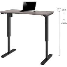 Bestar® Pro-Linea 24x48 Electric Height-Adjustable Table in Bark Gray
