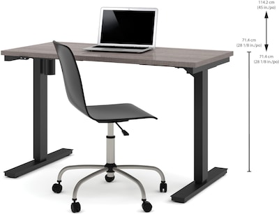 Bestar® Pro-Linea 24x48 Electric Height-Adjustable Table in Bark Gray