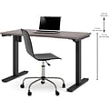 Bestar® Pro-Linea 24x48 Electric Height-Adjustable Table in Bark Gray