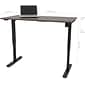 Bestar® Pro-Linea 30x60" Electric Height-Adjustable Table in Bark Gray