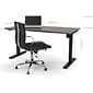 Bestar® Pro-Linea 30x60" Electric Height-Adjustable Table in Bark Gray