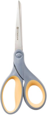 Westcott - Westcott 8 Straight Titanium Bonded Scissors, Grey/Yellow, 2  Pack (13901)