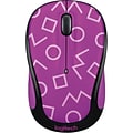 Logitech Party Collection 910-004742 Wireless Advanced Optical Mouse, Geo Purple