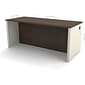 Bestar® Prestige+ Executive Desk in White Chocolate & Antigua