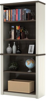 Bestar® Prestige+ Modular Bookcase in White Chocolate & Antigua