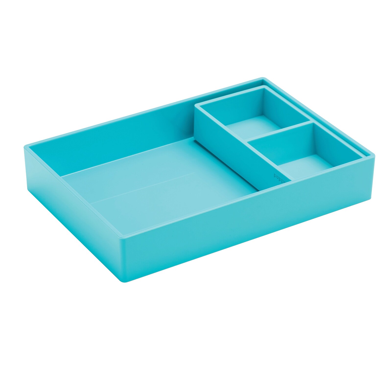 Poppin Double Tray, Aqua (101711)