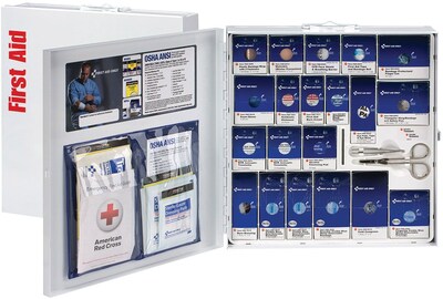 SmartCompliance Food Service Metal First Aid Cabinet without Medication, ANSI Class A, 50 People, 261 Pieces (746006-021)