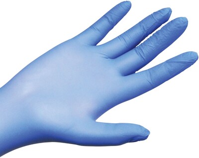 Halyard Aquasoft Powder Free Blue Nitrile Gloves, Medium, 300/Box (43934)