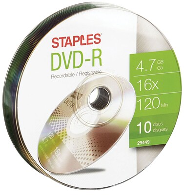 4.7GB Printable DVD-R, Spindle, 50/Pack