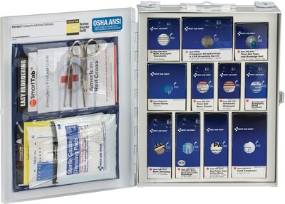 First Aid Only™ ANSI A SmartCompliance Medium Food Service Metal First Aid Cabinet w/o Medications for up to 25 People (90658)