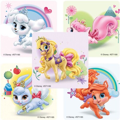 SmileMakers® Disney Palace Pets Stickers; 2-1/2”H x 2-1/2”W, 100/Roll