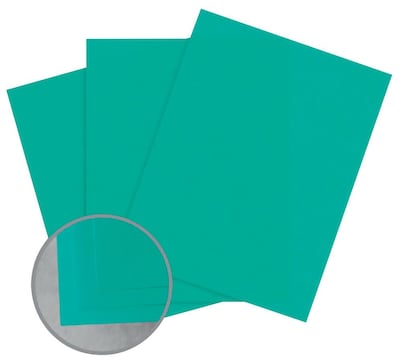 Glama Natural Colors Paper, 8.5" x 11", 27#, Turquoise Translucent