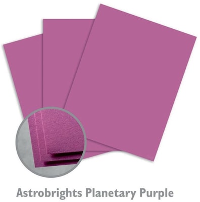 Astrobrights Smooth Color Paper, 8.5 x 11, 65# Cover, Planetary Purple, 2000/CA