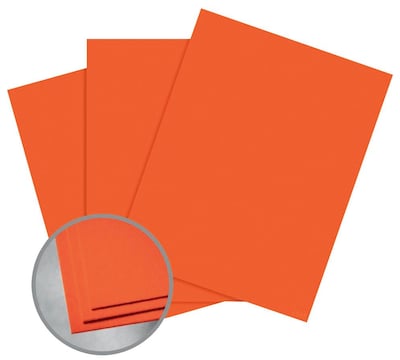 Astrobrights Smooth Color Paper, 8.5 x 11, 65# Cover, Orbit Orange, 2000/CA