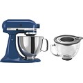 325-Watt Tilt-Back Stand Mixer with Stainless Steel Bowl and Glass Bowl - Willow Blue