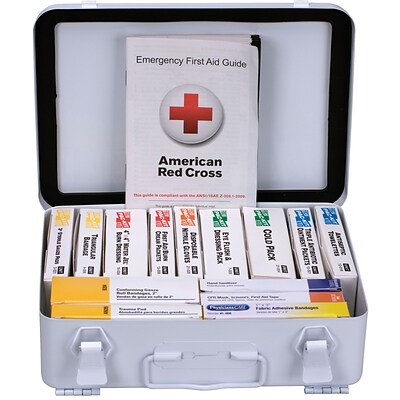 First Aid Only™ ANSI A Weatherproof Steel First Aid Kit for up to 25 People (90568)