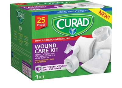CURAD® Assorted Product Wound Care Kit 25/Box, 12 Boxes (CUR1625)