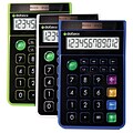 Datexx DD-612X3 8-Digit Desktop Calculator, Blue/White/Green