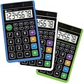 Datexx DH-62X3 Pocket Calculator, Green/White/Blue