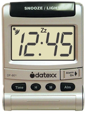 Teledex® DF-601 Travel Alarm Clock with Flip Stand