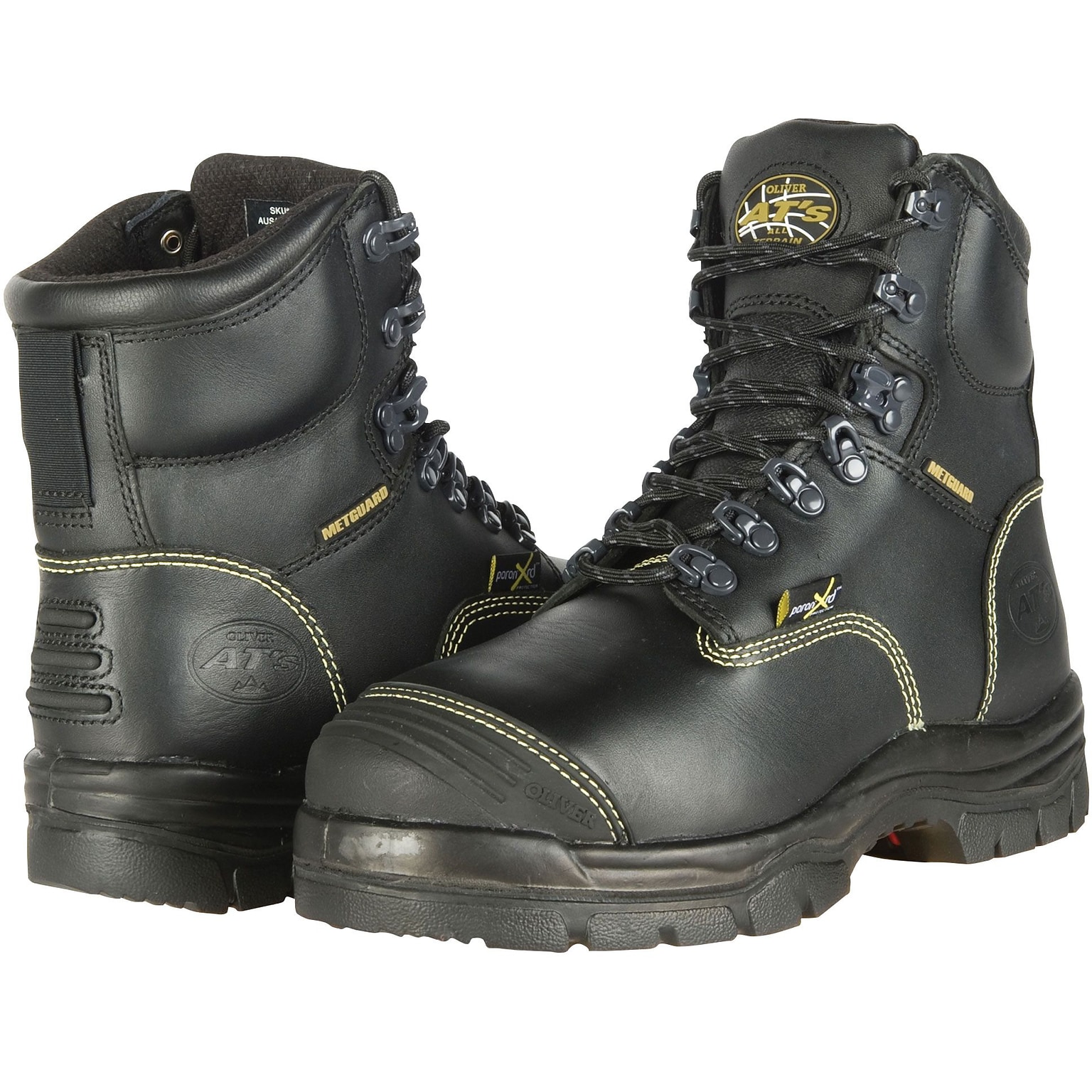 Oliver by Honeywell Metatarsal Guard Mining Work Boots, Black, Size 5(821-55246BLK080)