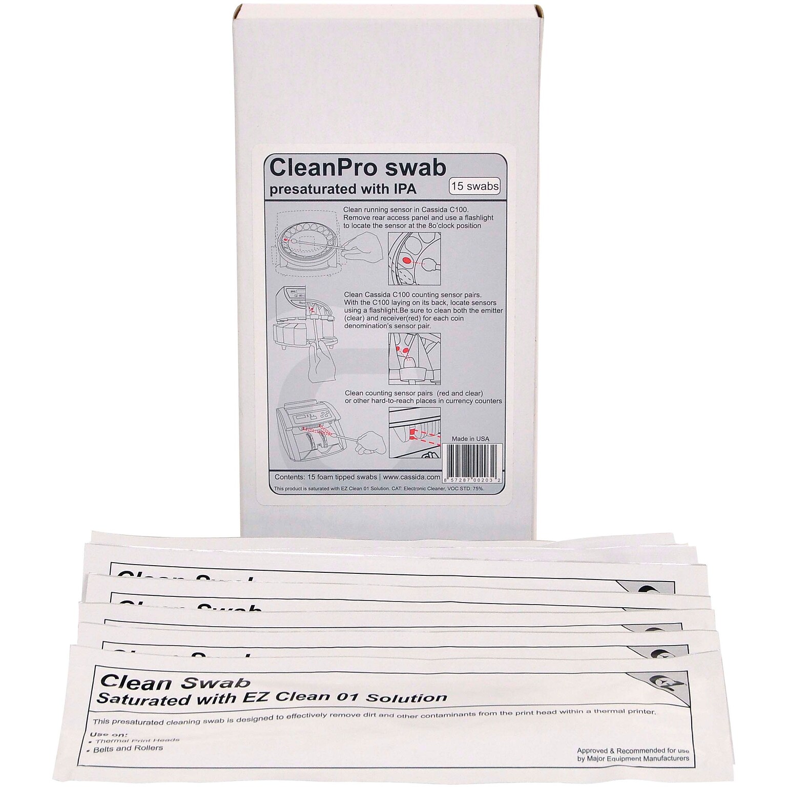 CleanBill Pro Cleaning Swabs, 15/Pack