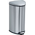 Safco Steel Step Trash Can, Stainless, 7 gal. (9686SS)