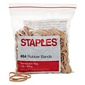 Staples® Economy Rubber Bands, Size #64, 3-1/2x1/4, 1 lb. Bag, 380/Pack (28618-CC)