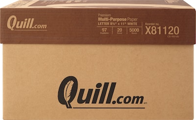 Quill Brand® Copy and Printer Paper 8.5x11, 10 Reams, 500 Sheets