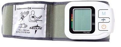 Medline Plus Digital Wrist Blood Pressure Monitor, 1/Box, White  (MDS3003)