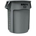 Rubbermaid Brute Vented Trash Can Receptacle without Lid, 55-Gallons, Gray (FG265500GRAY)