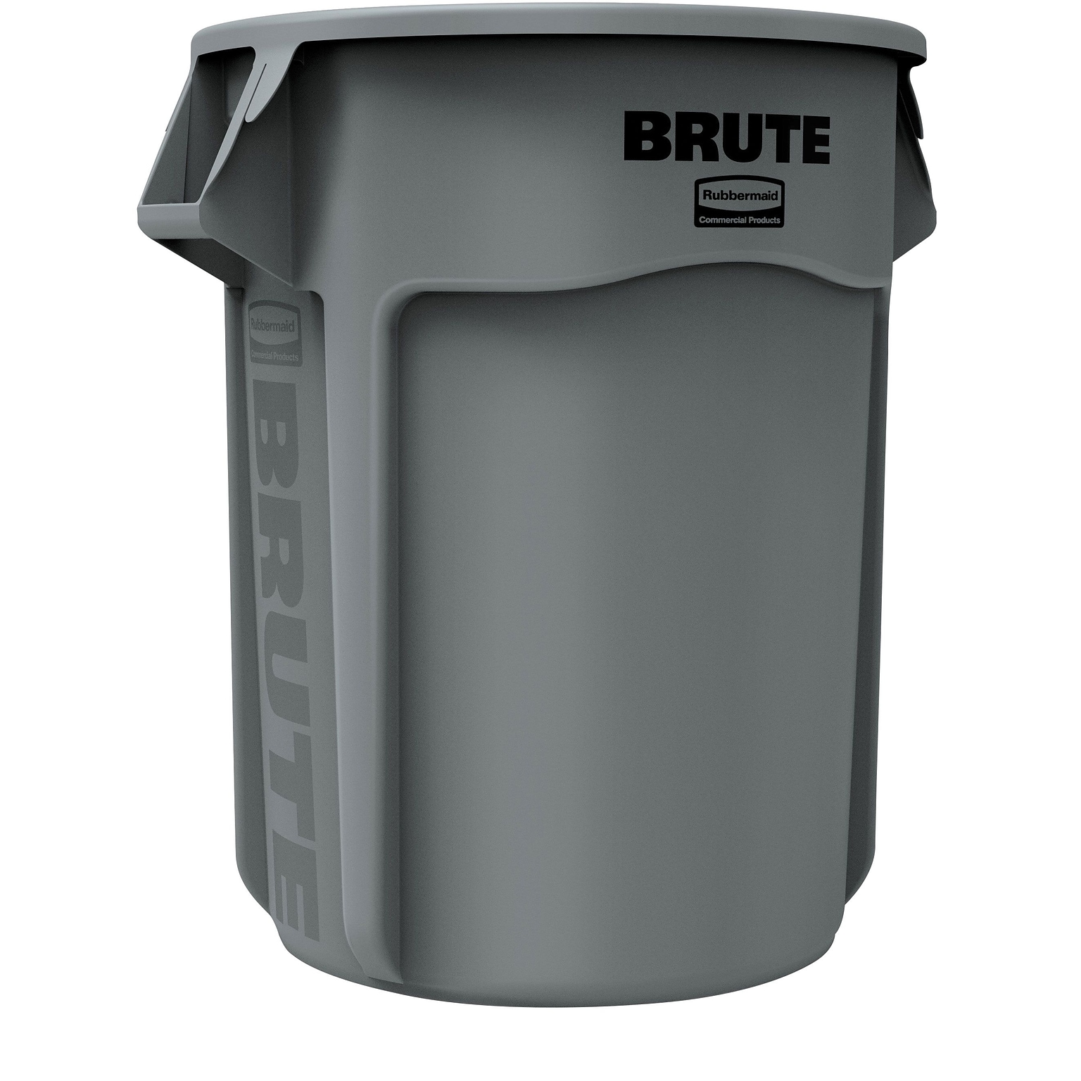 Rubbermaid Brute Vented Trash Can Receptacle without Lid, 55-Gallons, Gray (FG265500GRAY)