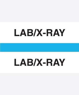 Medical Arts Press® Standard Preprinted Chart Divider Tabs, Lab/X-Ray, Light Blue