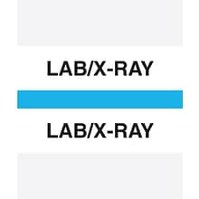 Medical Arts Press® Standard Preprinted Chart Divider Tabs, Lab/X-Ray, Light Blue