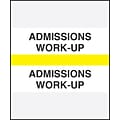 Medical Arts Press® Standard Preprinted Chart Divider Tabs, Admissions Work-Up, Yellow