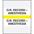 Medical Arts Press® Standard Preprinted Chart Divider Tabs, O.R. - Anesthesia, Yellow