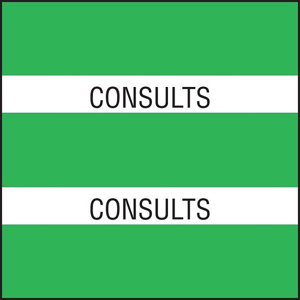 Medical Arts Press® Large Chart Divider Tabs, Consults, Lt. Green